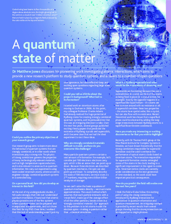 A quantum state of matter Thumbnail