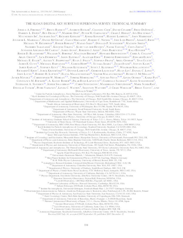 The Sloan Digital Sky Survey-II Supernova Survey: Technical Summary Thumbnail