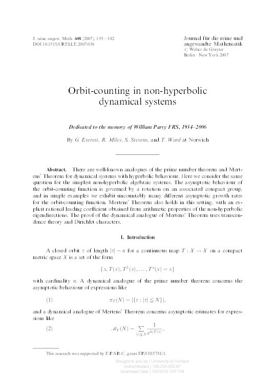 Orbit-counting in non-hyperbolic dynamical systems Thumbnail