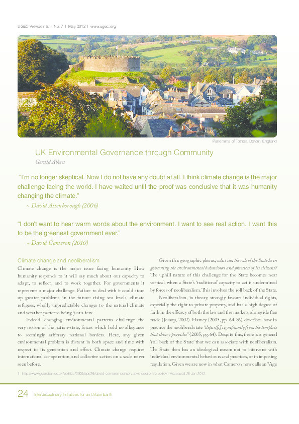 UK Environmental Governance through Community Thumbnail