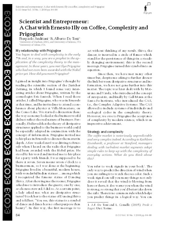 An interview with Ernesto Illy on complexity, coffee and Management Thumbnail