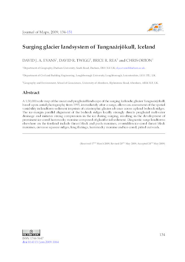 Surging glacier landsystem of Tungnaárjökull, Iceland Thumbnail