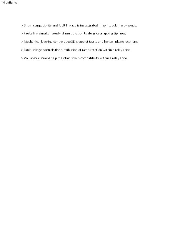 Strain compatibility and fault linkage in relay zones on normal faults Thumbnail