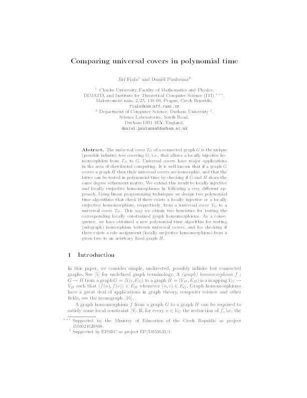 Comparing universal covers in polynomial time Thumbnail