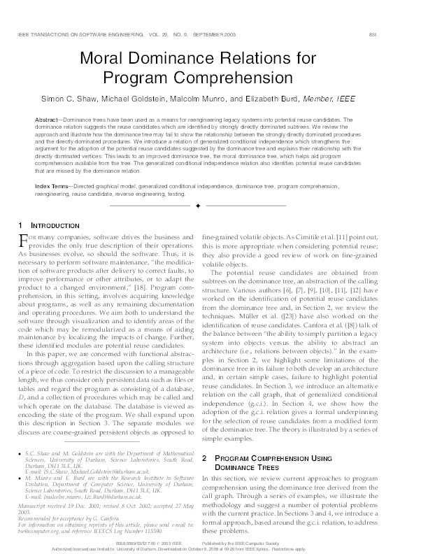 Moral dominance relations for program comprehension Thumbnail