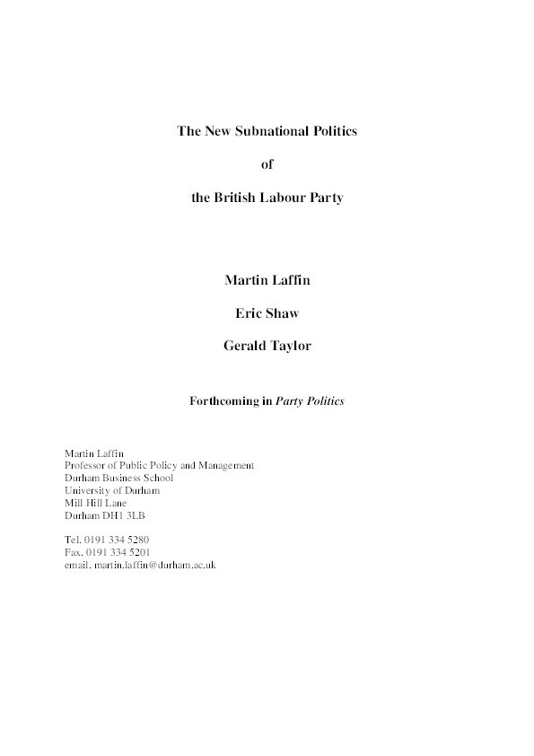 The new sub-national politics of the British Labour Party Thumbnail