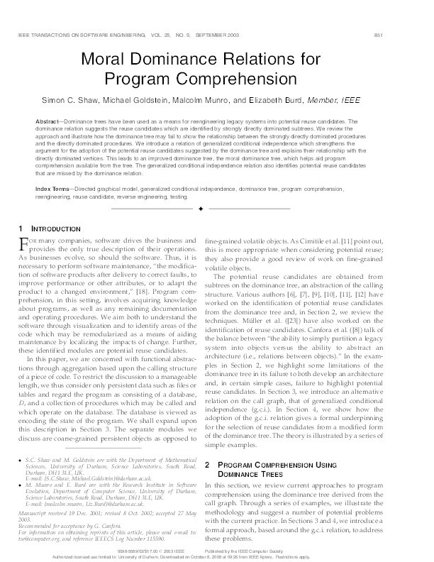 Moral dominance relations for program comprehension Thumbnail