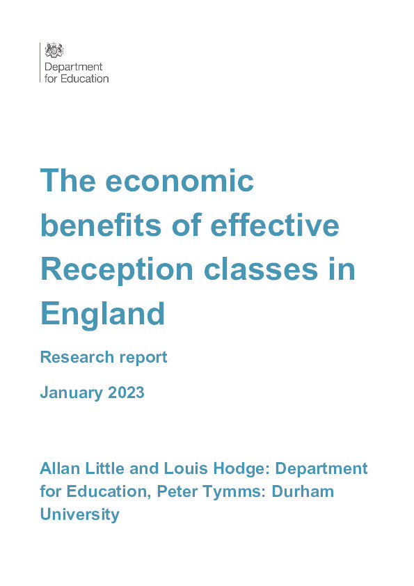 The economic benefits of effective reception classes Thumbnail