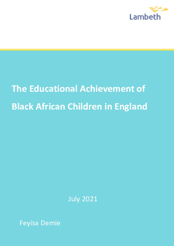 The Educational Achievement of Black African Children in England Thumbnail