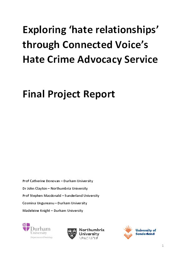 Exploring ‘hate relationships’ through Connected Voice’s Hate Crime Advocacy Service Thumbnail