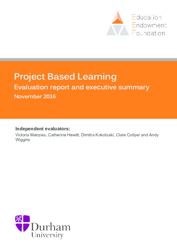 Project Based Learning: Evaluation report and executive summary Thumbnail