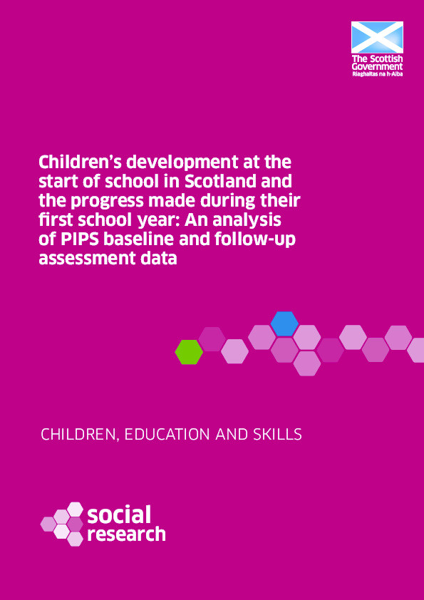 Children's development at the start of school in Scotland and the progress made during their first school year: An analysis of PIPS baseline and follow-up assessment data Thumbnail
