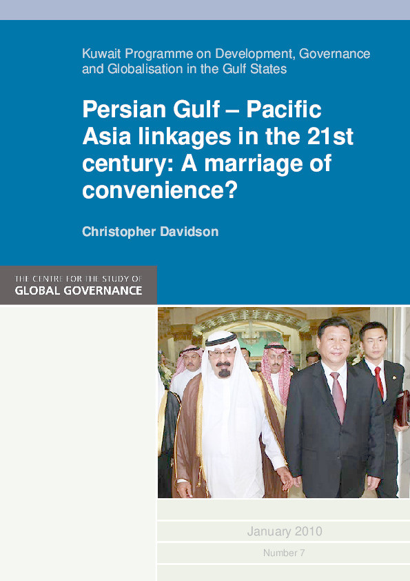 Persian Gulf - Pacific Asia Linkages in the Twenty-First Century: A Marriage of Convenience? Thumbnail