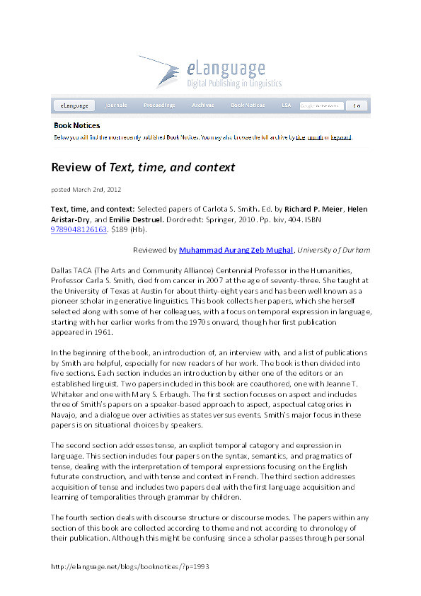 Review of Text, time and context Thumbnail