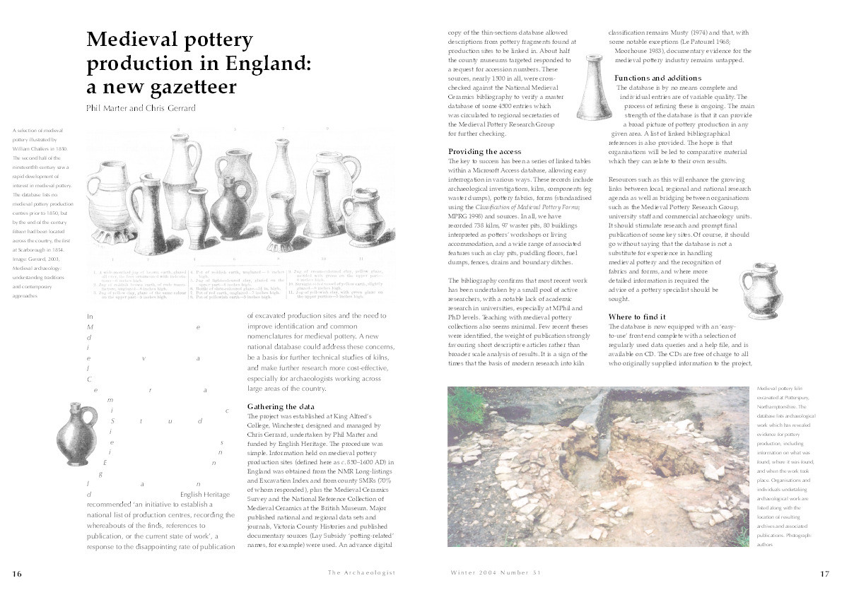 Medieval pottery production in England: a new gazetteer Thumbnail