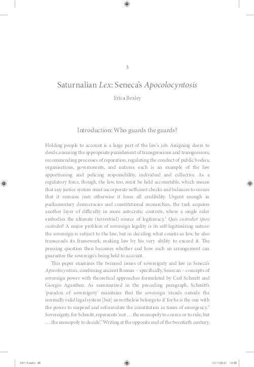 Saturnalian Lex: Seneca's Apocolocyntosis Thumbnail