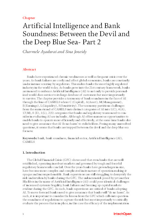 Artificial Intelligence and Bank Soundness: Between the Devil and the Deep Blue Sea - Part 2 Thumbnail