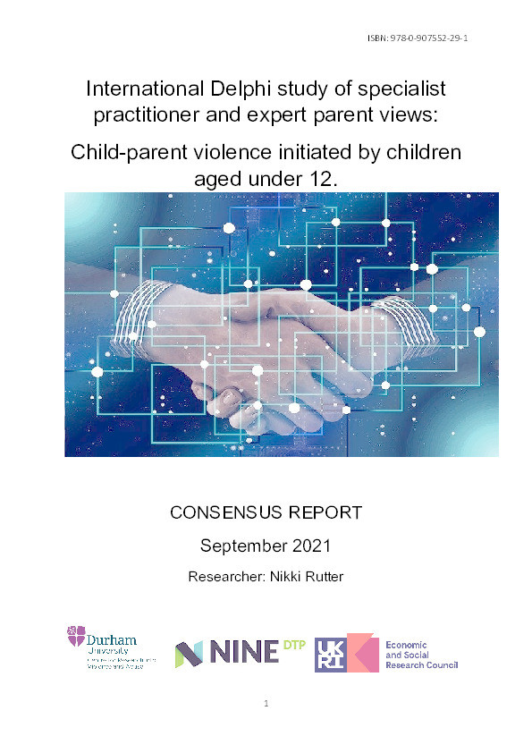 International Delphi study of specialist practitioner and expert parents views: Child-parent violence initiated by children aged under 12 Thumbnail