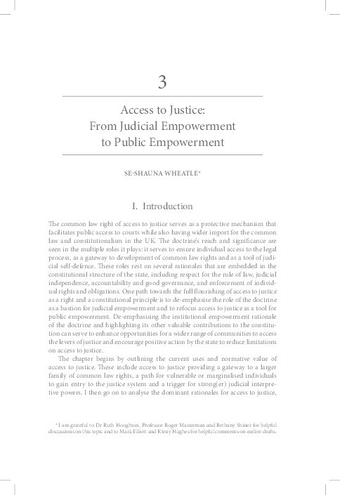 Access to Justice: From Judicial Empowerment to Public Empowerment Thumbnail
