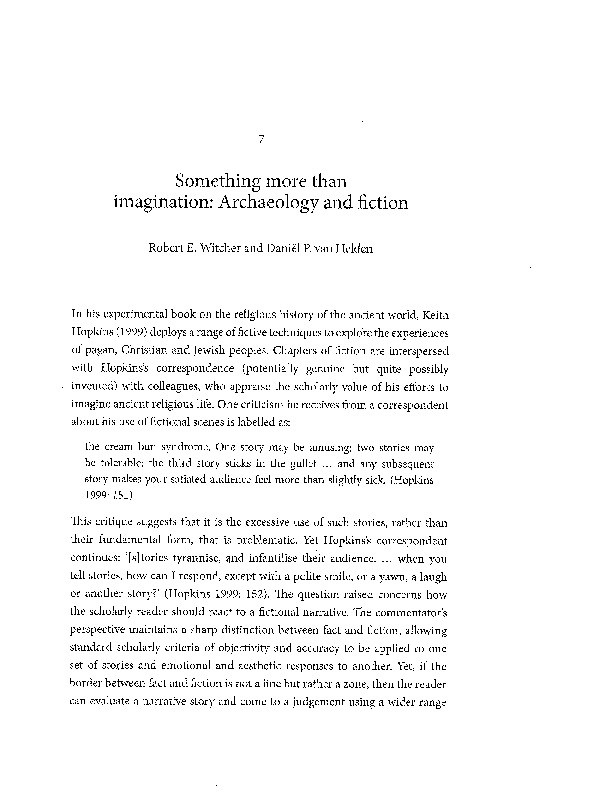 Something more than imagination: archaeology and fiction Thumbnail