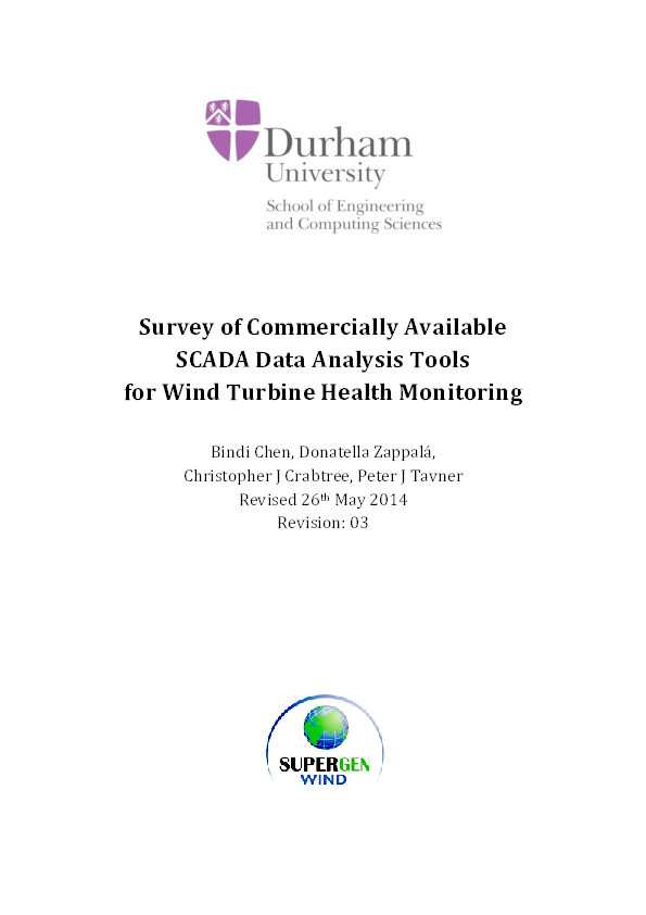 Survey of Commercially Available SCADA Data Analysis Tools for Wind Turbine Health Monitoring Thumbnail