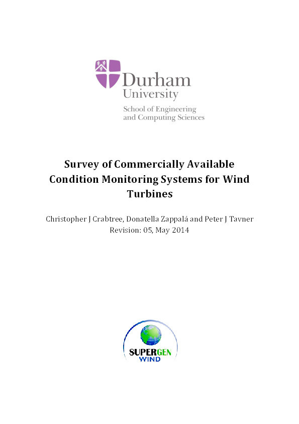 Survey of commercially available condition monitoring systems for wind turbines Thumbnail