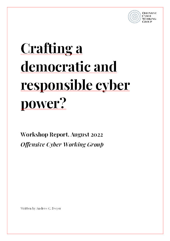 Crafting a democratic and responsible cyber power? Thumbnail