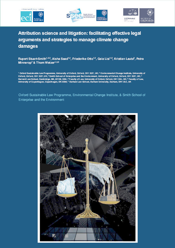 Attribution science and litigation: facilitating effective legal arguments and strategies to manage climate change damages Thumbnail