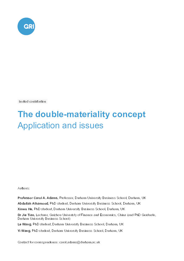 The Double-Materiality Concept: Application and Issues Thumbnail