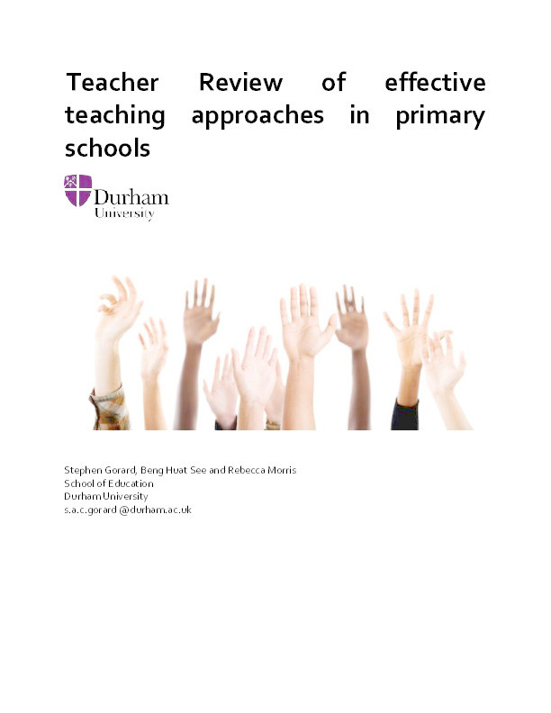 Teacher Review of effective teaching approaches in primary schools Thumbnail
