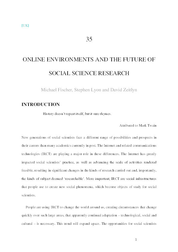Online Environments and the Future of Social Science Research Thumbnail