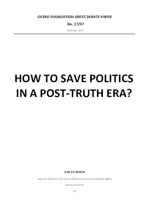 How to save politics in a post-truth era? Thumbnail