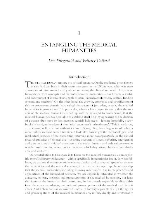 Entangling the medical humanities Thumbnail