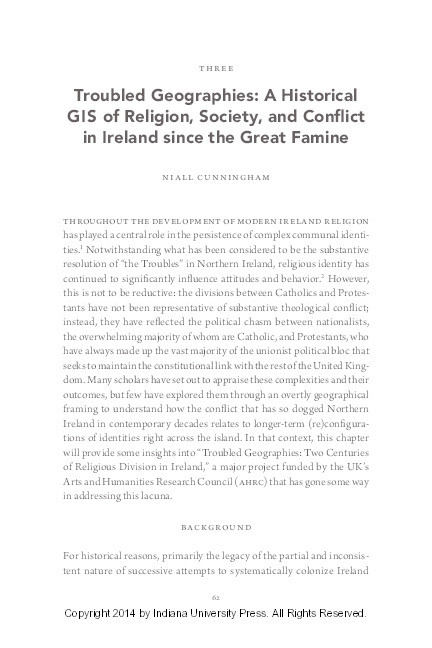 Troubled Geographies: A Historical GIS of Religion, Society and Conflict in Ireland Since the Great Famine Thumbnail