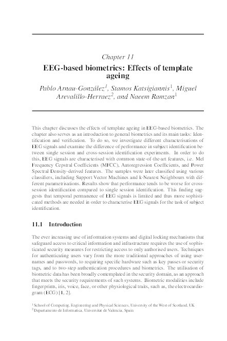 EEG-based biometrics: Effects of template ageing Thumbnail