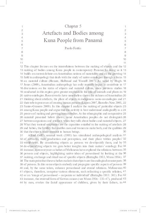 Artefacts and Bodies among Kuna People from Panamá Thumbnail