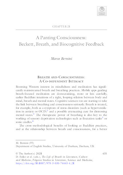 A Panting Consciousness: Beckett, Breath and Biocognitive Feedback Thumbnail