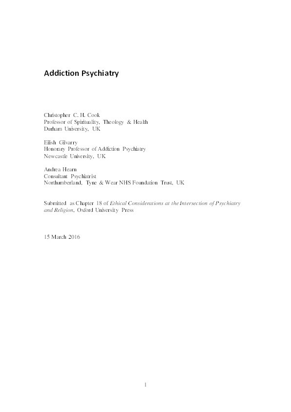 Addiction Psychiatry Thumbnail