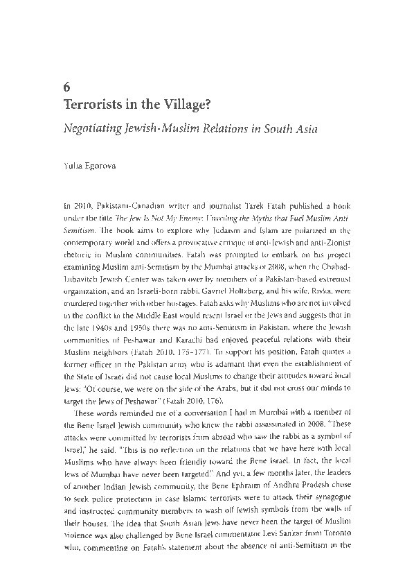 Terrorists in the village? Negotiating Jewish-Muslim relations in South Asia Thumbnail
