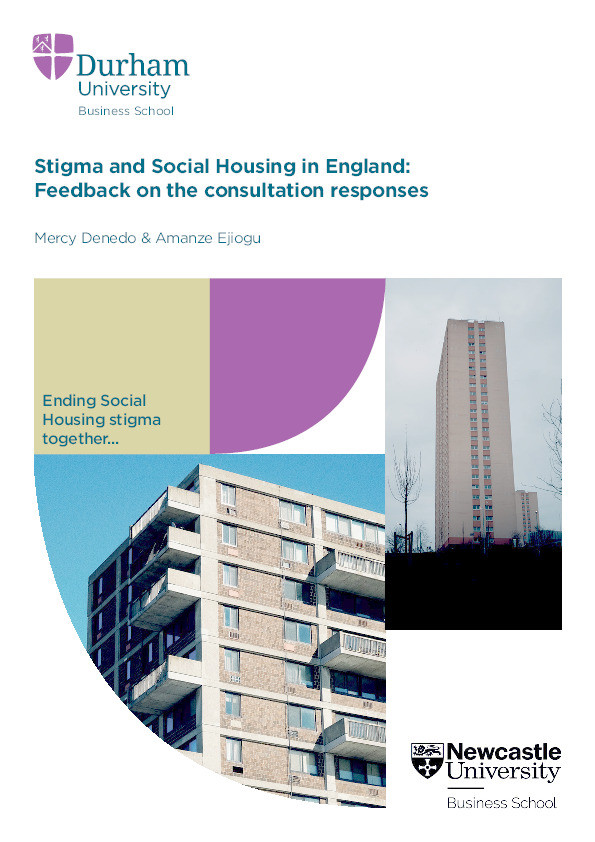 Stigma and Social Housing in England: Feedback on the consultation responses Thumbnail