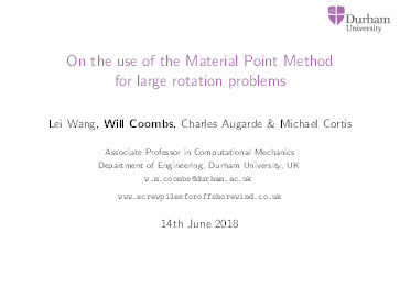 On the Use of Advanced Material Point Methods for Problems Involving Large Rotational Deformation Thumbnail