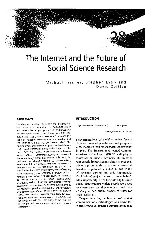 The Internet and the Future of Social Science Research Thumbnail