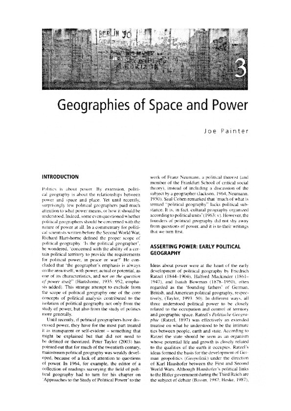 Geographies of space and power Thumbnail