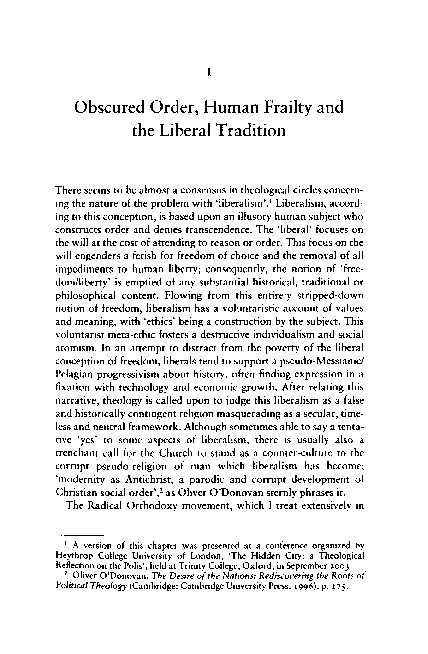 Politics of human frailty : a theological defense of political liberalism Thumbnail