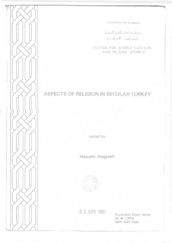 Aspects of religion in secular Turkey Thumbnail