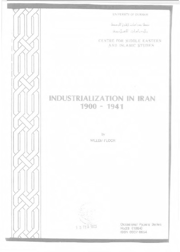 Industrialization in Iran 1900-1941 Thumbnail