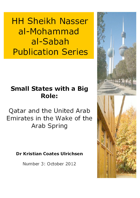 Small states with a big role : Qatar and the United Arab Emirates in the wake of the Arab Spring Thumbnail