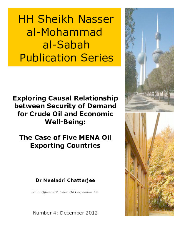 Exploring causal relationship between security of demand for crude oil and economic well-being : the case of five MENA exporting countries Thumbnail