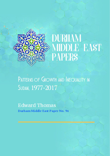 Patterns of growth and inequality in Sudan, 1977-2017 Thumbnail