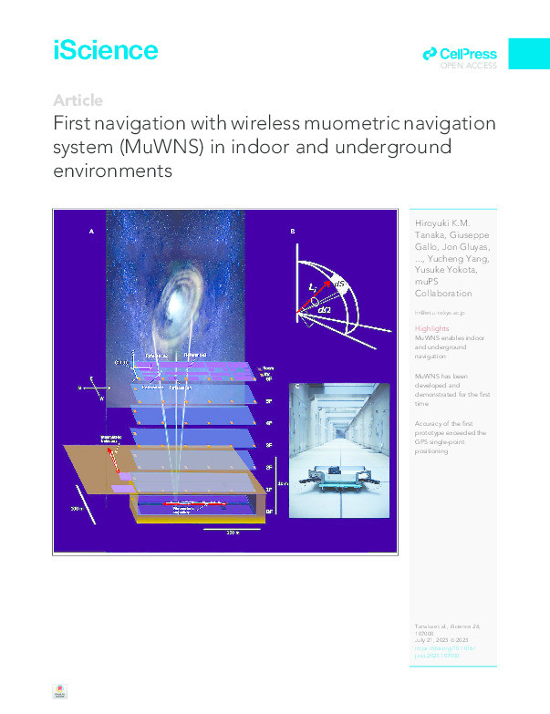 First navigation with wireless muometric navigation system (MuWNS) in indoor and underground environments Thumbnail